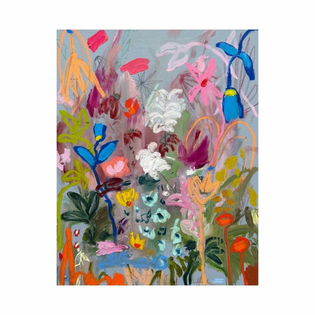 22 x 28 inches mixed media on canvas Acrylic, marker, pencil, and oil on canvas Signed on the front Signed, titled, and...