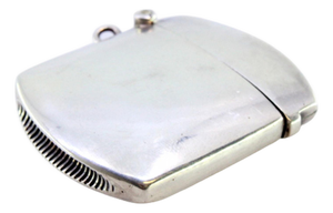 Plain Silver Matchbox with Hanging Ring