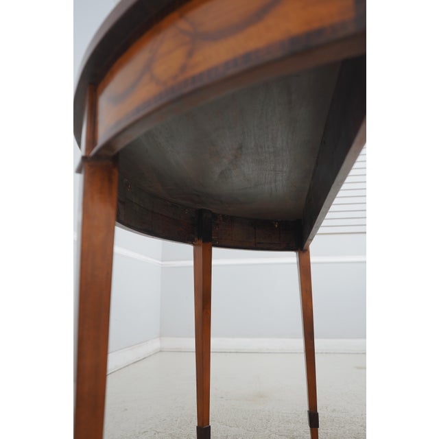 Adams Style Highly Inlaid Demilune Console Table For Sale - Image 12 of 12