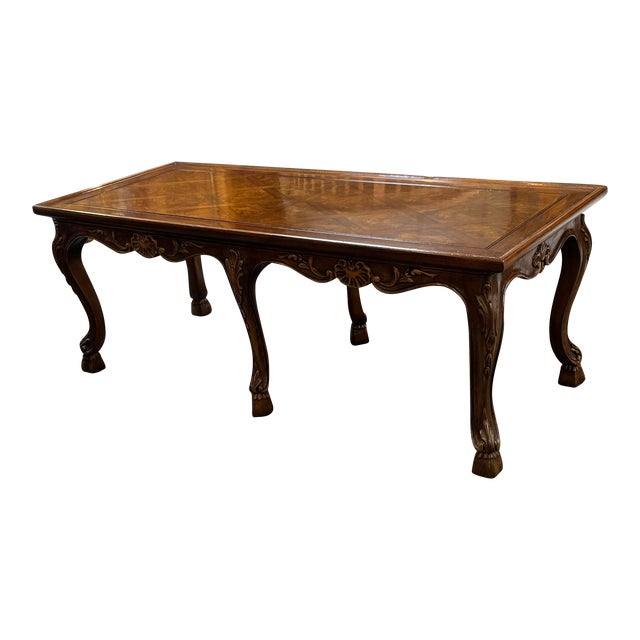 Karges Furniture Co. Vintage Parquetry Inlaid Coffee Table Chairish