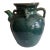 Vintage Green Glazed Stoneware Vessel For Sale