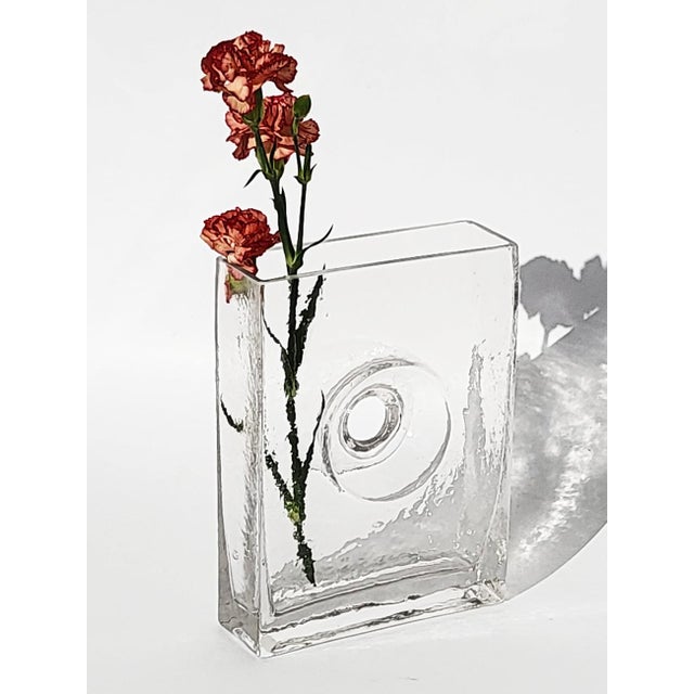 Vintage Scandinavian Glass Vase For Sale In Miami - Image 6 of 10