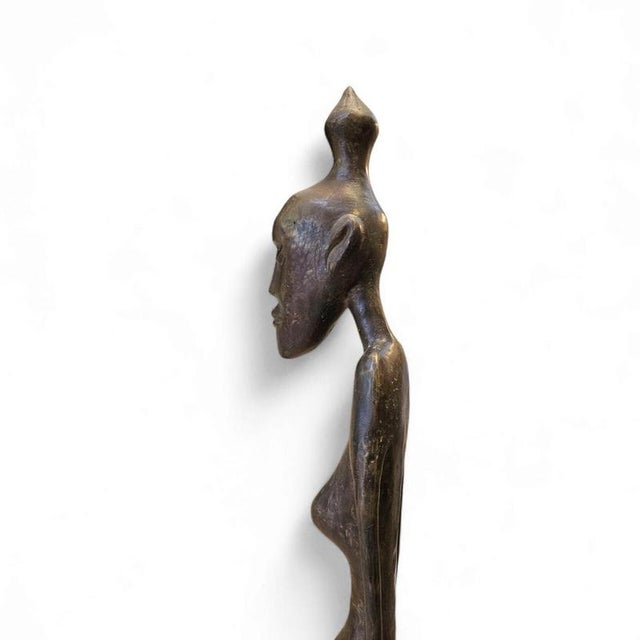 African Bronze Figure, 1970s For Sale - Image 3 of 18