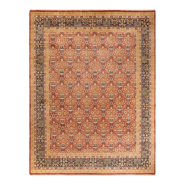 Orange Mogul, One-of-a-Kind Hand-Knotted Area Rug in Orange, 9' 2" x 12' 0" For Sale - Image 8 of 8