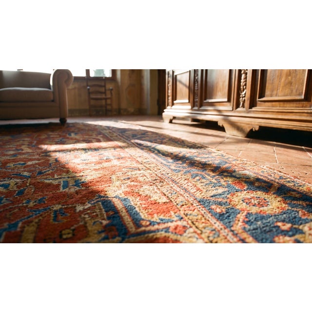 Early 20th Century N.W. Persian Heriz Carpet ( 6'4''x 9'1'' - 193 x 277 ) For Sale - Image 13 of 15
