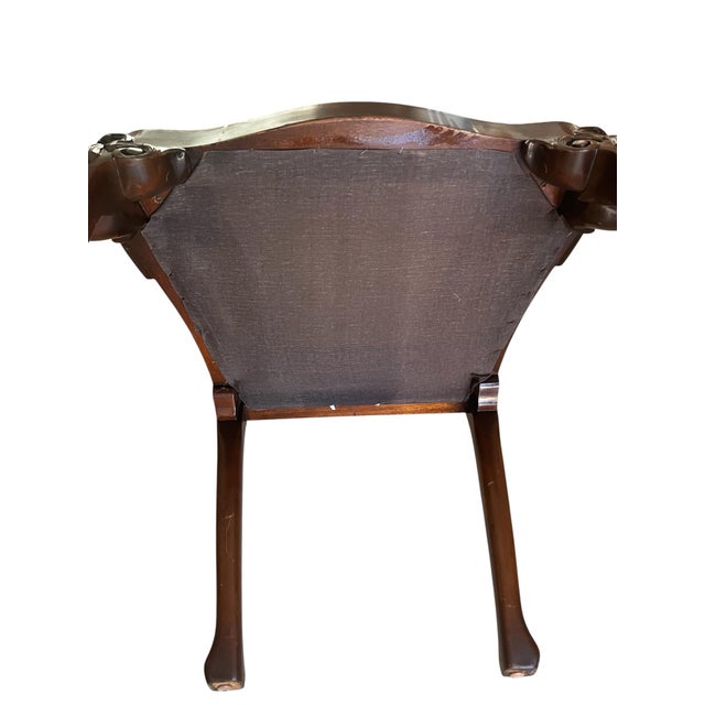 Brown Early 20th Century Thomasville Chippendale Style Mahogany Claw and Ball Armchair Set of Two For Sale - Image 8 of 12