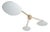 Trio Angolo Polished Brass Matte White Glass Flush Mount by Fabio LTD For Sale