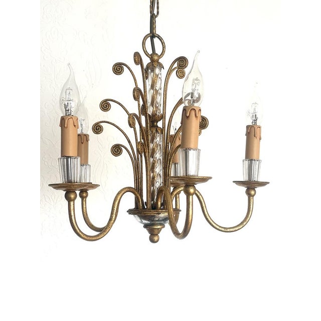 Gold-Plated Metal-Crystal Chandelier from Banci Firenze, 1960s, in Very Good conditions. Designed 1960 to 1969 I have...