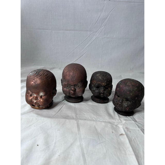 Antique Bronze Baby Doll Head Mold For Sale - Image 12 of 12