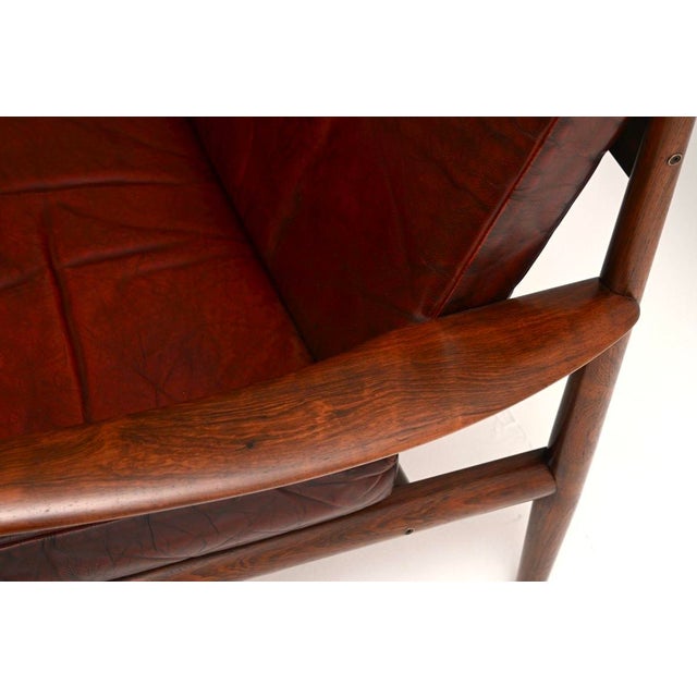 Vintage Danish Leather Sofa by Grete Jalk for France and Son, 1960 For Sale - Image 10 of 11