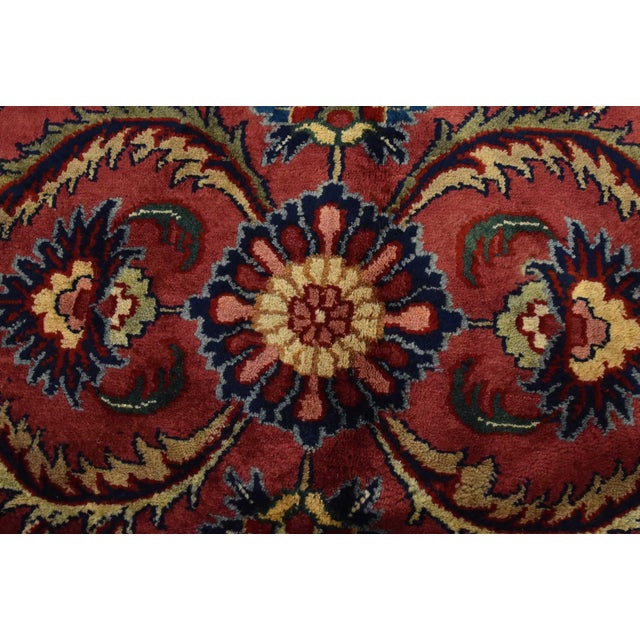 Fine Sarouk Rug 10’1” X 13’11” Pink Wool Traditional Hand-Knotted Carpet For Sale - Image 9 of 15