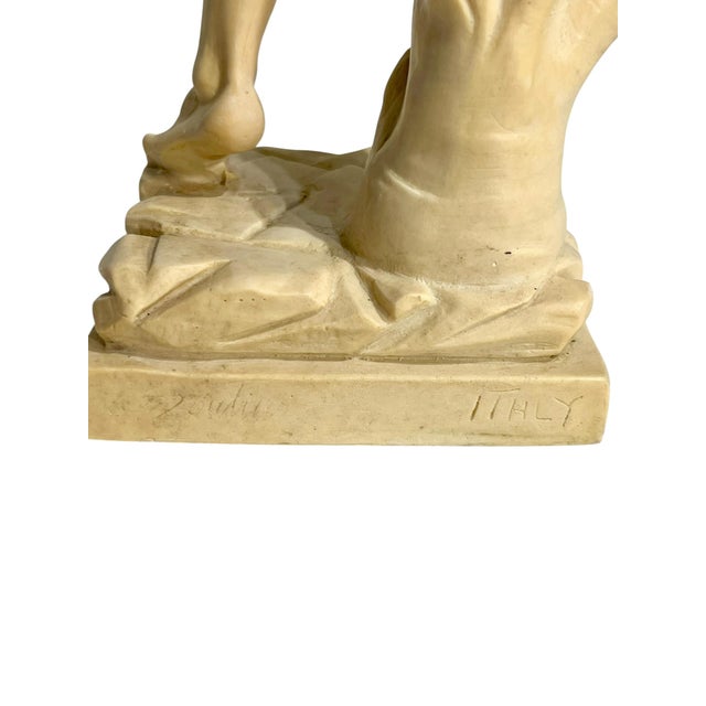 Vintage Italian David Statue Sculpture | Classical Roman Figural Decor For Sale - Image 4 of 10