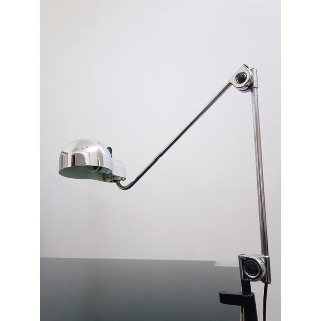 Iconic and sublime Topo desk lamp by Joe Colombo for Stilnovo. Italy, 1970. Very rare model, first edition, and all...