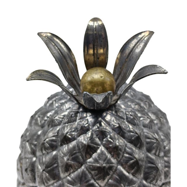 Mid-Century Modern Firenze Pewter Pineapple Ice Bucket Container by Mauro Manetti for Fonderie Darte, 1970s For Sale - Image 3 of 9