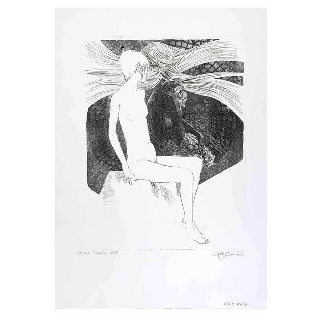 Leo Guida, Sibilla (Sibyl), Etching, 1972 For Sale