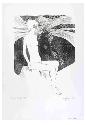 Leo Guida, Sibilla (Sibyl), Etching, 1972