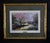 Printmaking Materials Thomas Kinkade Morning Dogwood Framed Matted Art Print Vintage Garden Gazebo For Sale - Image 7 of 15