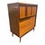 Nice walnut 5 drawer gentleman’s chest. Having bifold door upper left. Finely constructed with turned brass drawer pulls...