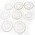 Mid-Century Modern Vintage Clear Glass Plates With Gold Rim - Set of 8 For Sale - Image 3 of 3