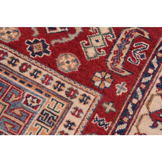 Southwestern Kazak Red/Beige Wool Rug - 3'1''x5'0'' For Sale In New York - Image 6 of 10