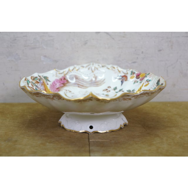 Ceramic Vintage Royal Crown Derby Olde Avesbury Phoenix Footed Dish Compote For Sale - Image 7 of 14