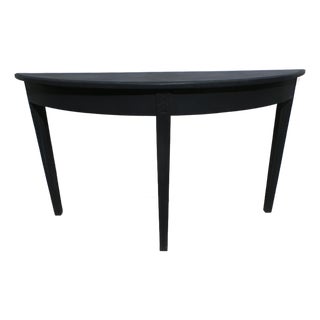 Gustavian Style Black Console Table For Sale