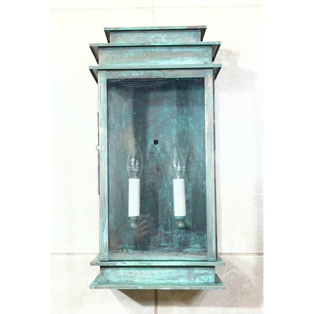 Exquisite Single Brass Wall Lantern For Sale - Image 11 of 14