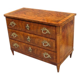 Louis XVI Period Walnut Chest of Drawers Dresden Germany circa 1780 For Sale