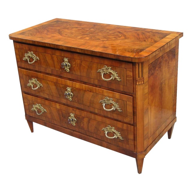 Louis XVI Period Walnut Chest of Drawers Dresden Germany circa 1780 For Sale