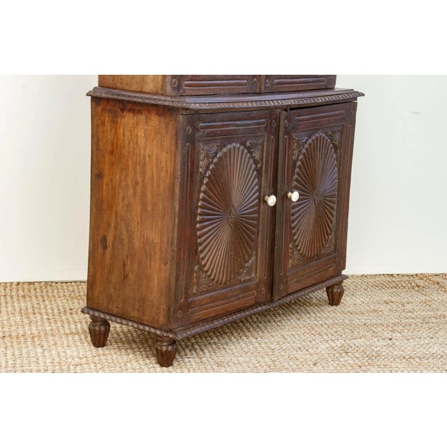 19th Century Indo-Portuguese Teak Tall Cabinet For Sale - Image 11 of 12