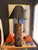 Large scale Hollywood Regency bronze / brass lamp with peacocks, birds and floral patterns attributed to legendary Billy...