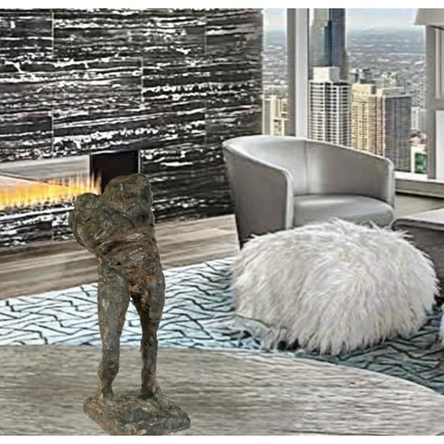 Mid Century Abstract Sculpture of a Male Figure by Serge Monsau (24" High) For Sale - Image 10 of 10