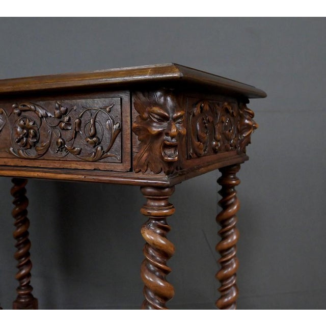 Henri II Walnut Writing Desk, 19th Century For Sale - Image 11 of 18