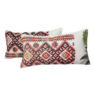 Turkish Kilim Decorative Pillow Cover - 10"x20" For Sale