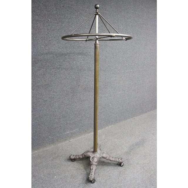 Victorian Brass & Iron Rounder/Garment Rack For Sale In Philadelphia - Image 6 of 8