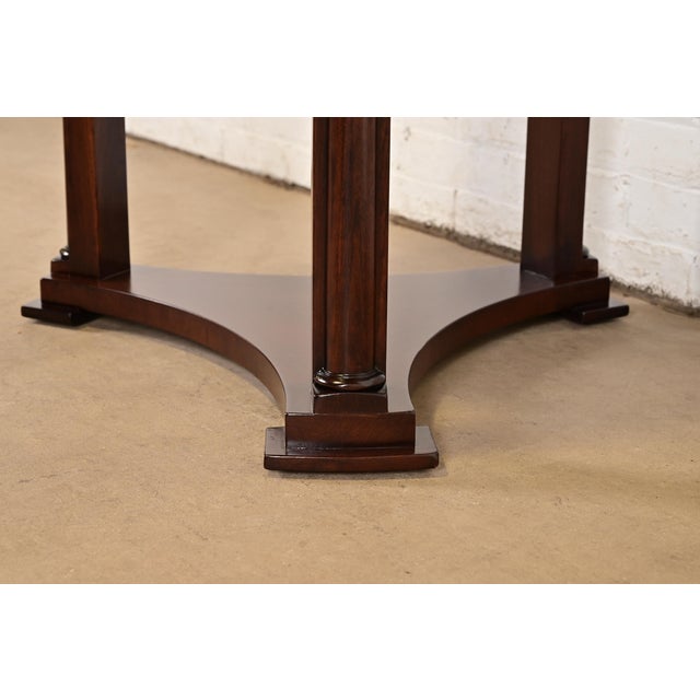 Baker Furniture French Empire Mahogany Gueridon or Tea Table, Newly Refinished For Sale - Image 13 of 16