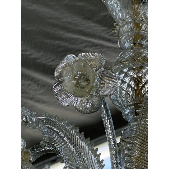 Murano Glass Chandelier, 1980s For Sale - Image 6 of 9