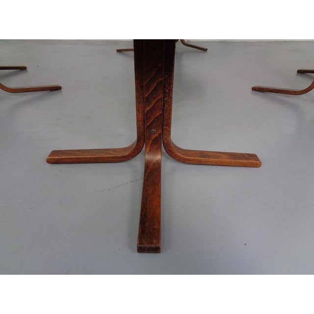 Mid-Century Siesta Table & Leather Chairs by Ingmar Relling for Westnofa, 1960s, Set of 4 For Sale - Image 18 of 18