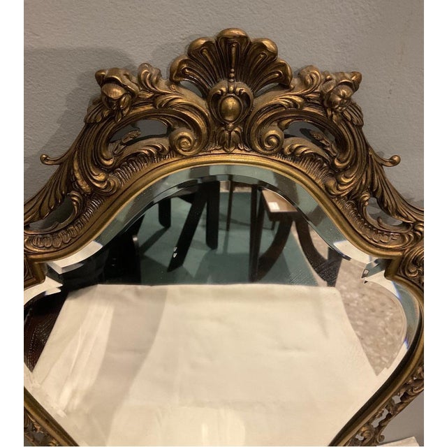 Gold Italian Mirror in Brass, 1960 For Sale - Image 8 of 12