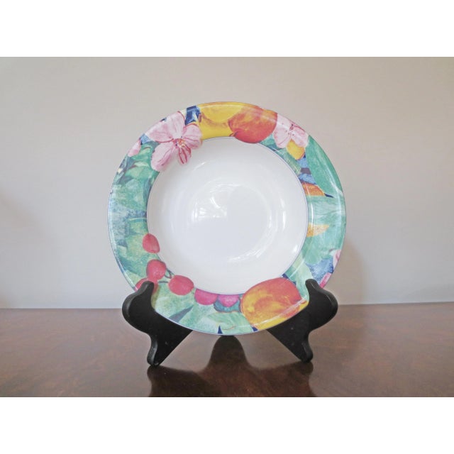 Mikasa 1990s Mikasa Maxima Exotic Garden Large Rim Soup Bowls- Set of 4 For Sale - Image 4 of 11