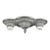 Antique Art Deco Exposed Bulb Flush Mount Fixture For Sale