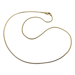 Vintage 14k Gold 16.25” Snake Chain For Sale