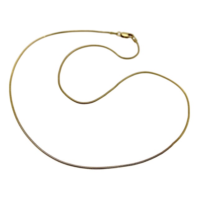 Vintage 14k Gold 16.25” Snake Chain For Sale