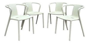 White Stackable Air Armchair by Jasper Morrison for Magis, Set of 4