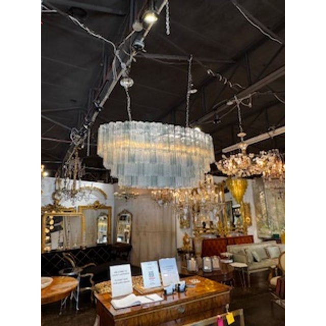 Large Scale Layered Trochi Murano Chandelier For Sale - Image 4 of 6