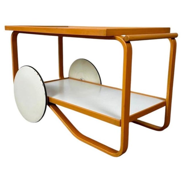 Brown Vintage Model 901 Serving Cart by Alvar Aalto for Artek, 1960s For Sale - Image 8 of 8
