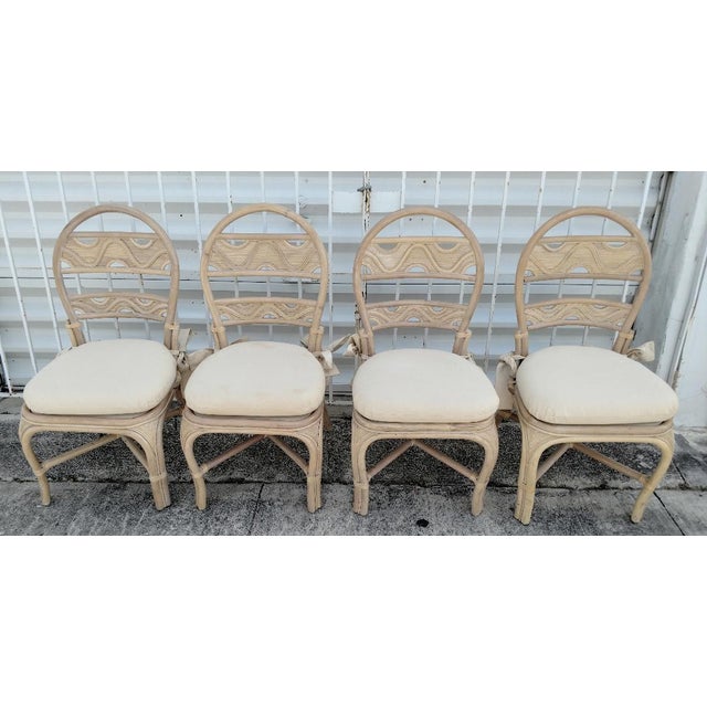 Platt Collections Rattan Chairs With Wave Patterned Backs ...