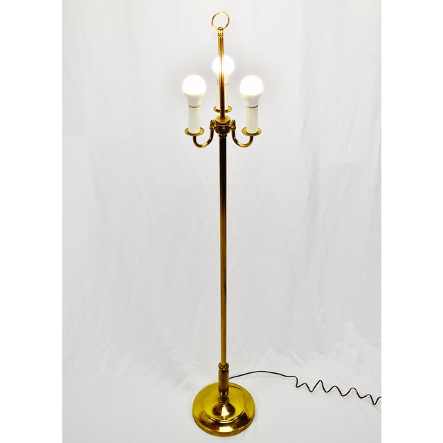Vintage Brass 3 Arm Candelabra Floor Lamp Chairish