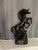 1960s Monumental Royal Haeger Pottery Black Ceramic Rearing Unicorn For Sale - Image 5 of 10