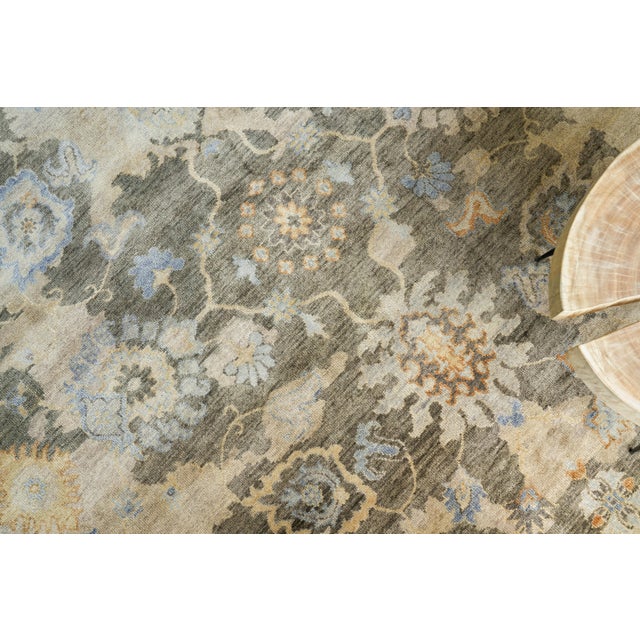 Exquisite Rugs Essex Hand-Knotted New Zealand Wool Brown/Ivory/Rust Rug-8'X10' For Sale - Image 9 of 10